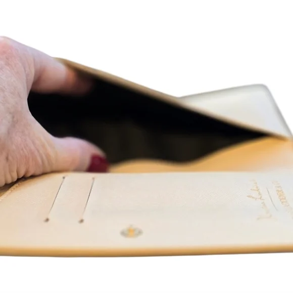 Glass Ladder & Co. Kristina Lubinski Pink Faux Leather Travel Passport Wallet - Picture 6 of 10